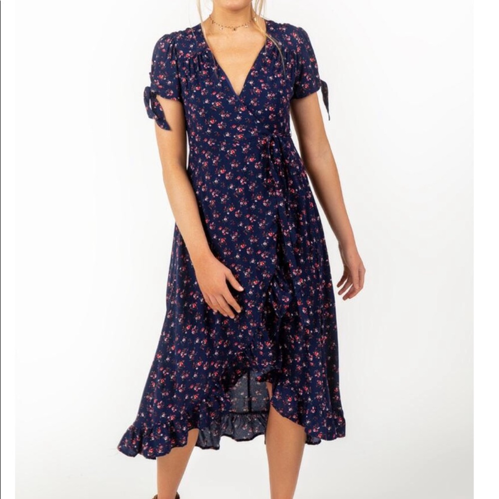 Light blue floral wrap dress from Francescas